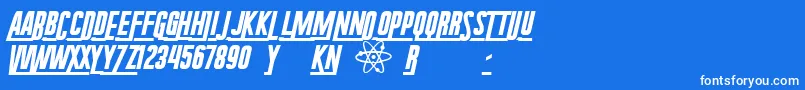 RadiumCorp Font – White Fonts on Blue Background