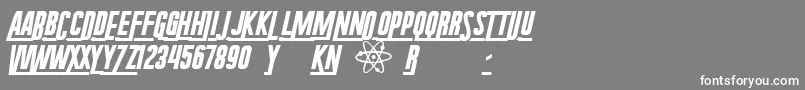 RadiumCorp Font – White Fonts on Gray Background