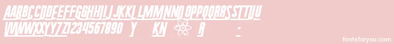 RadiumCorp Font – White Fonts on Pink Background