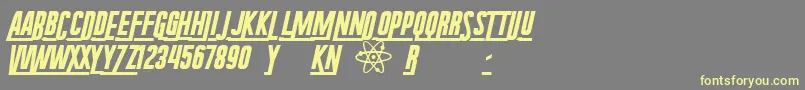 Шрифт RadiumCorp – жёлтые шрифты на сером фоне