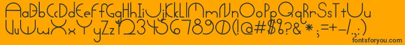 Шрифт Arctic – чёрные шрифты на оранжевом фоне