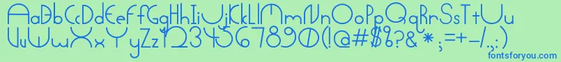 Arctic Font – Blue Fonts on Green Background