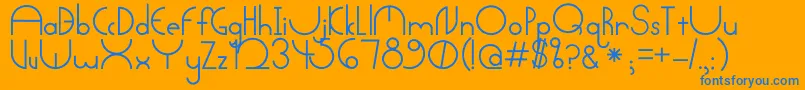 Arctic Font – Blue Fonts on Orange Background