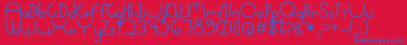 Шрифт Arctic – синие шрифты на красном фоне