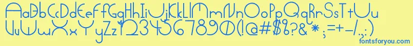Шрифт Arctic – синие шрифты на жёлтом фоне