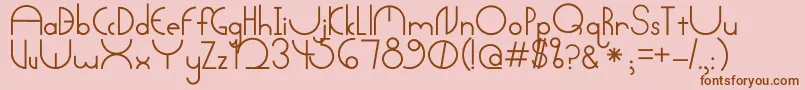 Arctic-fontti – ruskeat fontit vaaleanpunaisella taustalla