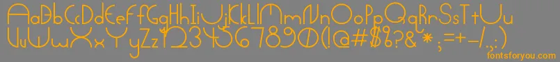 Arctic Font – Orange Fonts on Gray Background