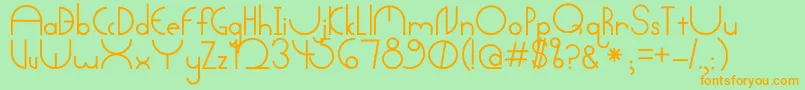 Arctic Font – Orange Fonts on Green Background