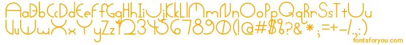 Шрифт Arctic – оранжевые шрифты на белом фоне