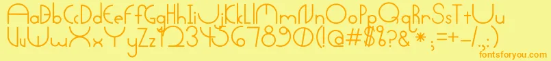 Шрифт Arctic – оранжевые шрифты на жёлтом фоне
