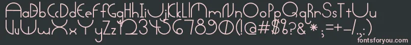 Arctic Font – Pink Fonts on Black Background