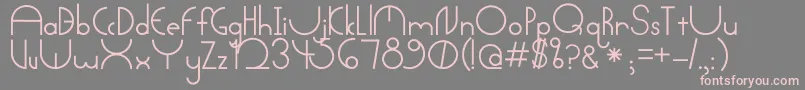 フォントArctic – 灰色の背景にピンクのフォント