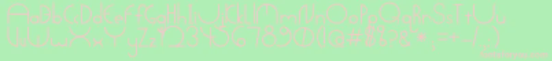 フォントArctic – 緑の背景にピンクのフォント