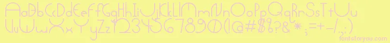 Arctic Font – Pink Fonts on Yellow Background