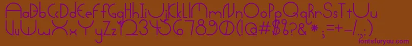 Arctic Font – Purple Fonts on Brown Background