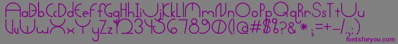 Arctic Font – Purple Fonts on Gray Background