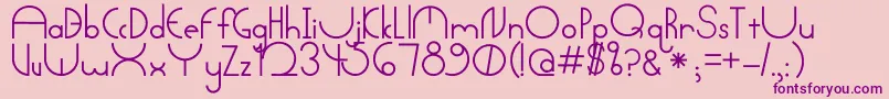 Arctic Font – Purple Fonts on Pink Background