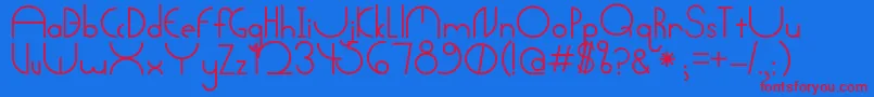 Шрифт Arctic – красные шрифты на синем фоне
