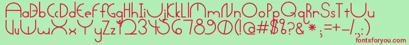 Arctic Font – Red Fonts on Green Background