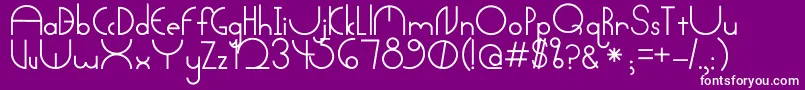 フォントArctic – 紫の背景に白い文字
