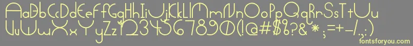 フォントArctic – 黄色のフォント、灰色の背景