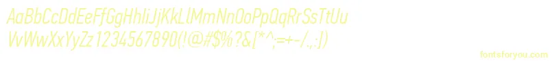 PfdintextcompproLightitalic Font – Yellow Fonts