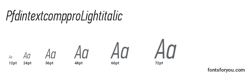 PfdintextcompproLightitalic Font Sizes