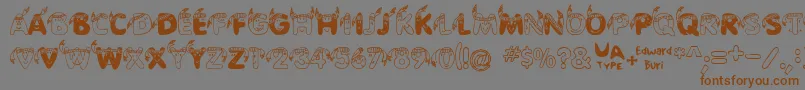 EdbIndians Font – Brown Fonts on Gray Background