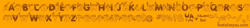 EdbIndians Font – Brown Fonts on Orange Background