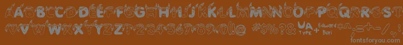 Шрифт EdbIndians – серые шрифты на коричневом фоне