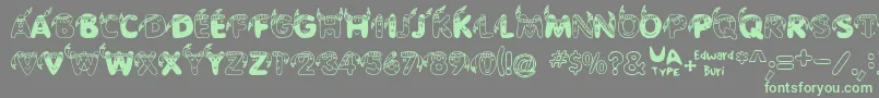 EdbIndians Font – Green Fonts on Gray Background