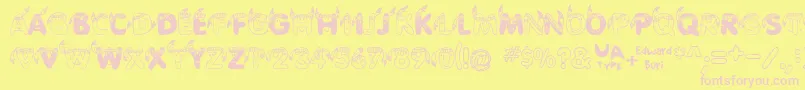 EdbIndians Font – Pink Fonts on Yellow Background