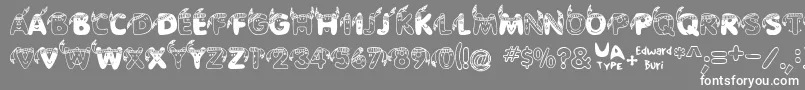EdbIndians-fontti – valkoiset fontit harmaalla taustalla