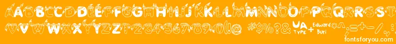 EdbIndians Font – White Fonts on Orange Background