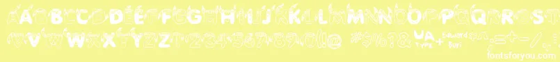 EdbIndians Font – White Fonts on Yellow Background