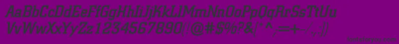Шрифт CityMediumitalic – чёрные шрифты на фиолетовом фоне