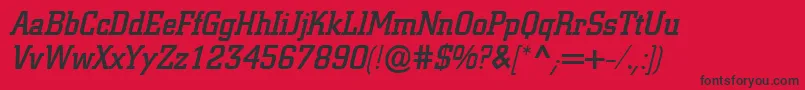 CityMediumitalic Font – Black Fonts on Red Background