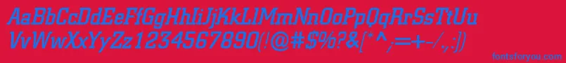 CityMediumitalic Font – Blue Fonts on Red Background