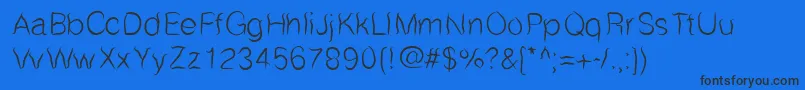 Grassi Font – Black Fonts on Blue Background