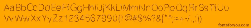 Grassi Font – Brown Fonts on Orange Background