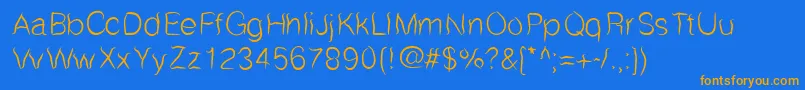Grassi Font – Orange Fonts on Blue Background