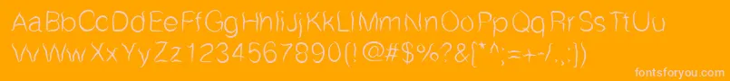 Grassi Font – Pink Fonts on Orange Background