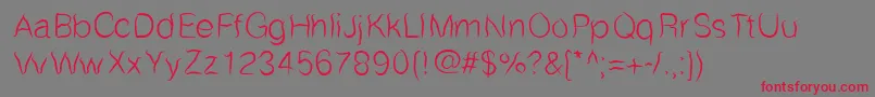 Grassi Font – Red Fonts on Gray Background