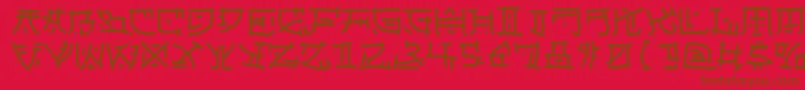 Japperneese Font – Brown Fonts on Red Background