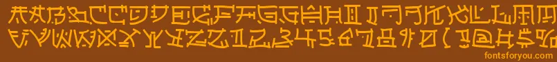 Police Japperneese – polices orange sur fond brun