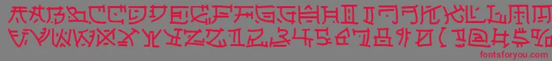 Japperneese Font – Red Fonts on Gray Background