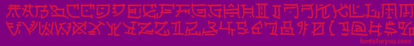 Japperneese-fontti – punaiset fontit violetilla taustalla