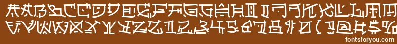 フォントJapperneese – 茶色の背景に白い文字