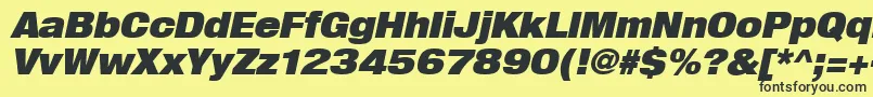 Heavenetica9pUblkoblsh Font – Black Fonts on Yellow Background