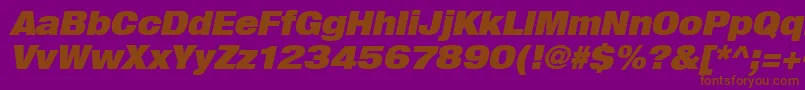 Heavenetica9pUblkoblsh Font – Brown Fonts on Purple Background